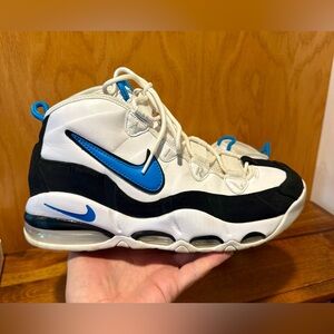 Nike Air Max Uptempo 95 Orlando Magic White Black Blue Basketball Shoes Sz 10.5